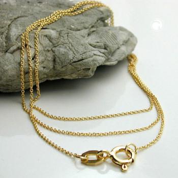 Kette 0,7mm dünne Ankerkette 9Kt GOLD 45cm