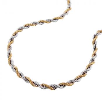 Kette 2,8mm Kordelkette bicolor 14Kt GOLD 45cm