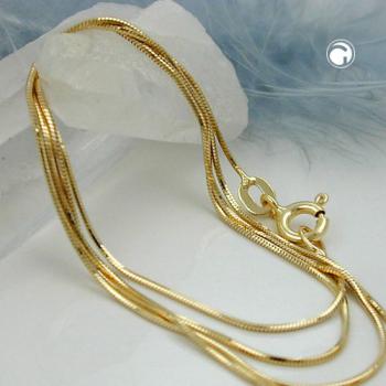 Kette 0,7mm Schlange 5-kant 14Kt GOLD 40cm