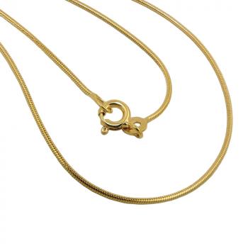 Kette 1mm Schlange 14Kt GOLD 45cm