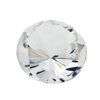 Glasstein 80x52mm mit Diamantschliff kristall klar