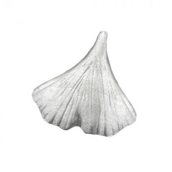 Anhänger 9mm Ginkgoblatt matt Silber 925