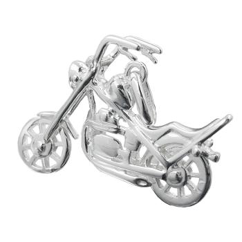 Anhänger 25x18mm Chopper Motorrad Silber 925