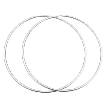 Creole 100mm Drahtcreole mit Steckverschluss glänzend Silber 925