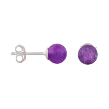 Ohrstecker Ohrring ca. 6mm Amethyst Silber 925