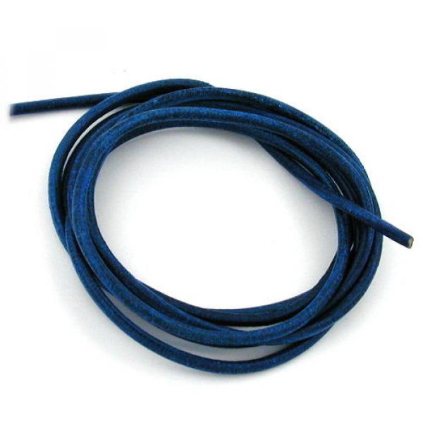 Lederband Rundschnur Rindleder 2mm blau gefärbt ca. 1m Lederband Rundschnur Rindleder 2mm blau gefärbt ca. 1m