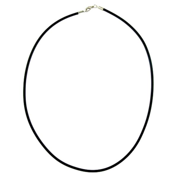 Rundschnur 3mm Vollgummikette Naturkautschuk Verschluss silberfarbig 80cm Rundschnur 3mm Vollgummikette Naturkautschuk Verschluss silberfarbig 80cm