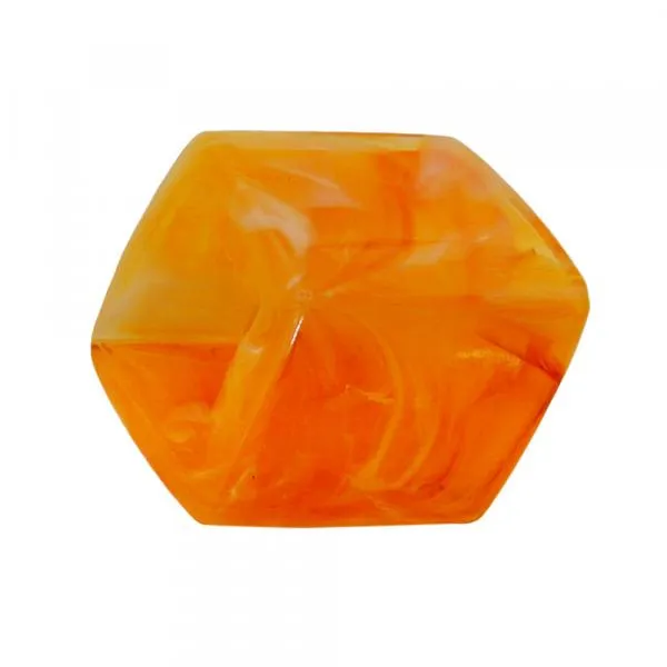 Tuchring 45x36x18mm Sechseck orange-marmoriert glänzend Kunststoff Tuchring 45x36x18mm Sechseck orange-marmoriert glänzend Kunststoff