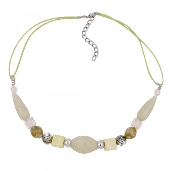 Kette, Olivenperle, hellgrün-mint