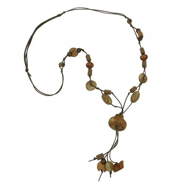 Kette Kunststoffperlen Scheibe oliv seidig-glänzend Kordel olivgrün 90cm Kette Kunststoffperlen Scheibe oliv seidig-glänzend Kordel olivgrün 90cm