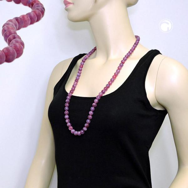 Kette, Perlen 10mm flieder-violett Kette, Perlen 10mm flieder-violett