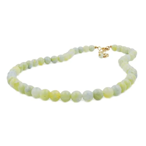 Kette 10mm Kunststoffperlen türkis-grün-weiß-gelb marmoriert mit Perle 40cm Kette 10mm Kunststoffperlen türkis-grün-weiß-gelb marmoriert mit Perle 40cm