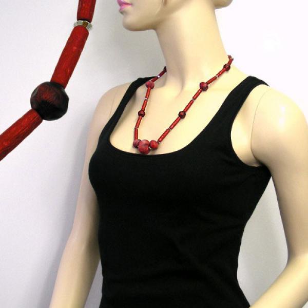 Kette, rot-marmoriert, rot-metallic Kette, rot-marmoriert, rot-metallic
