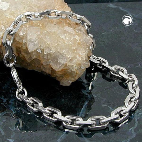 Armband 6x6mm Ankerkette Tombak rhodiniert 20cm Armband 6x6mm Ankerkette Tombak rhodiniert 20cm