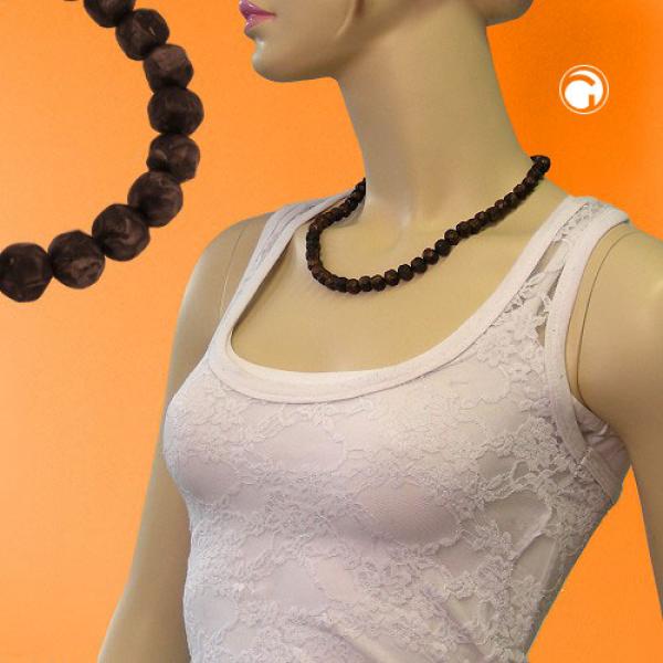 Kette 10mm Kunststoffperlen Barockperlen braun-schwarz-marmoriert 50cm Kette 10mm Kunststoffperlen Barockperlen braun-schwarz-marmoriert 50cm