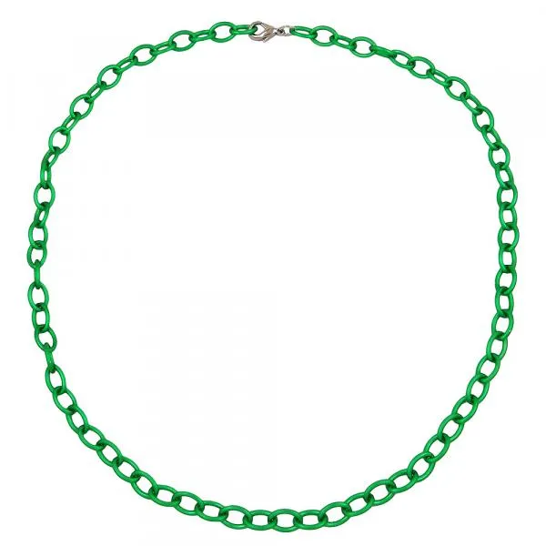 Kette, Anker oval, 7mm, grün-matt