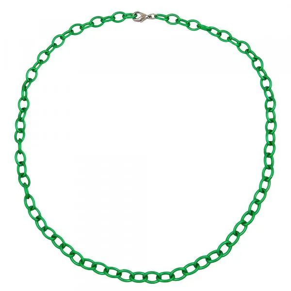 Kette, Anker oval, 7mm, grün-matt