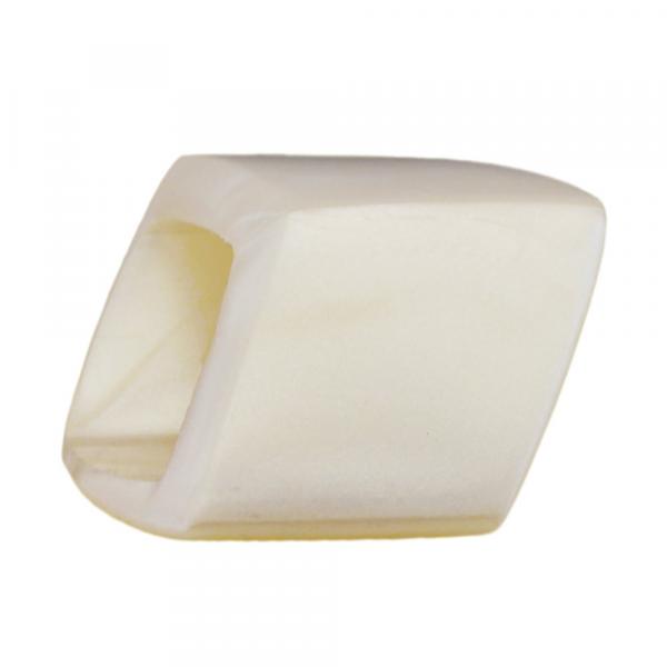 Tuchring 45x36x18mm Sechseck wachsweiß glänzend Kunststoff Tuchring 45x36x18mm Sechseck wachsweiß glänzend Kunststoff