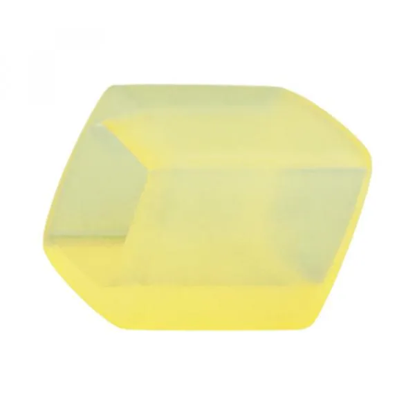 Tuchring 45x36x18mm Sechseck gelb-transparent matt Kunststoff