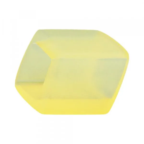 Tuchring 45x36x18mm Sechseck gelb-transparent matt Kunststoff