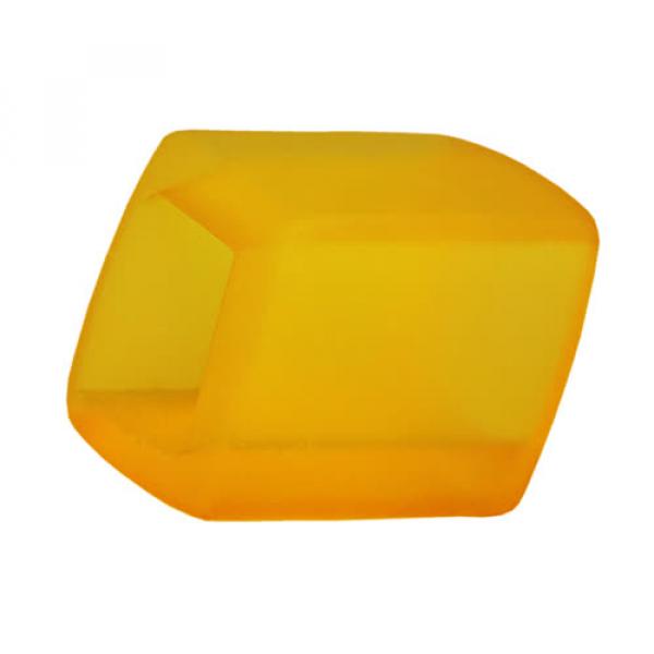 Tuchring 45x36x18mm Sechseck gelb-orange-transparent matt Kunststoff