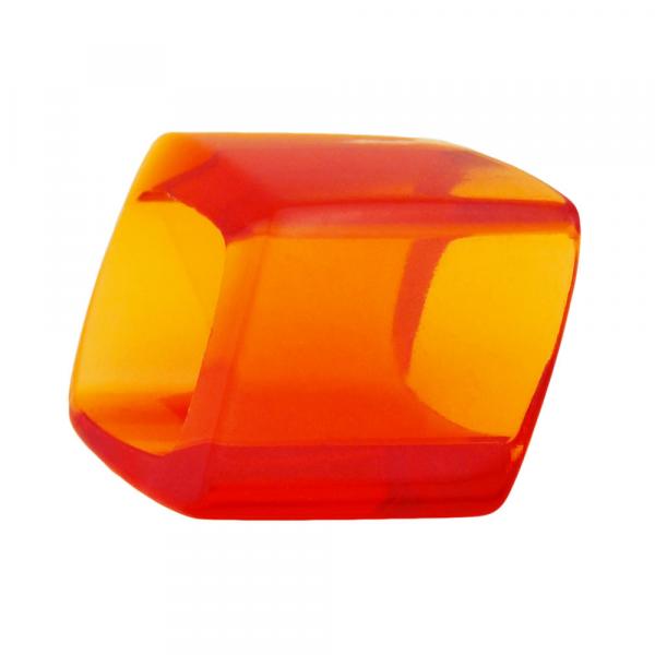 Tuchring 45x36x18mm Sechseck rot-orange-transparent glänzend Kunststoff