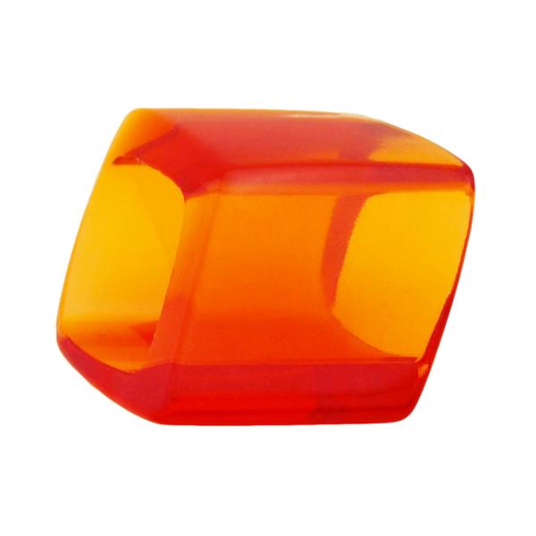 Tuchring 45x36x18mm Sechseck rot-orange-transparent glänzend Kunststoff