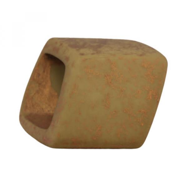 Tuchring 45x36x18mm Sechseck grün-gold gefleckt matt Kunststoff Tuchring 45x36x18mm Sechseck grün-gold gefleckt matt Kunststoff