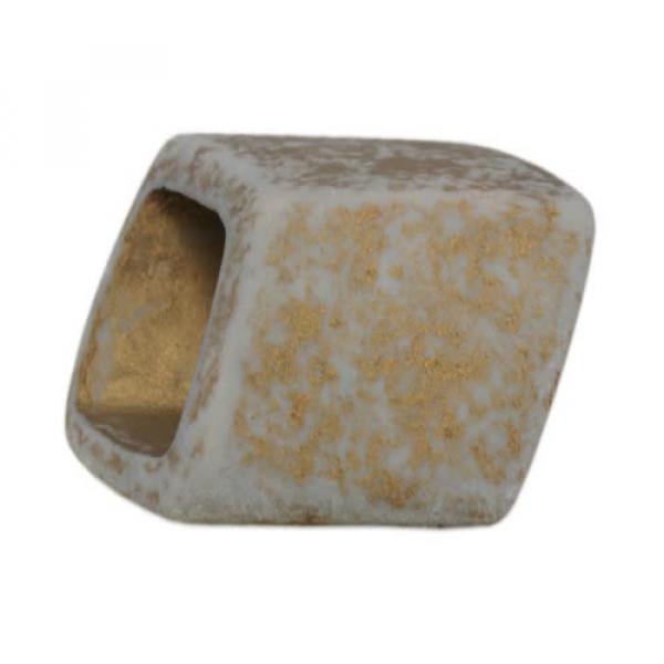 Tuchring 45x36x18mm Sechseck grau-gold-gefleckt matt Kunststoff Tuchring 45x36x18mm Sechseck grau-gold-gefleckt matt Kunststoff