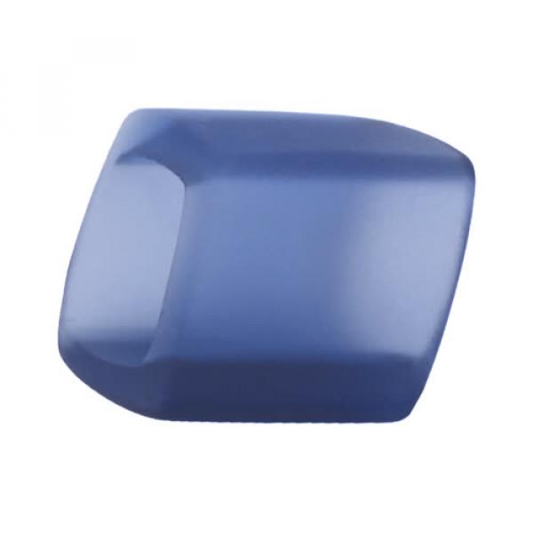 Tuchring 45x36x18mm Sechseck mittelblau-transparent matt Kunststoff