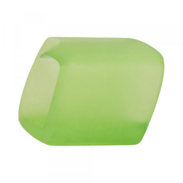 Tuchring 45x36x18mm Sechseck apfelgrün-transparent matt Kunststoff