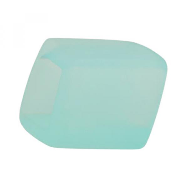 Tuchring 45x36x18mm Sechseck zartblau-transparent matt Kunststoff