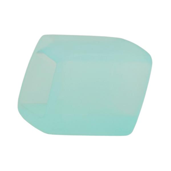 Tuchring 45x36x18mm Sechseck zartblau-transparent matt Kunststoff