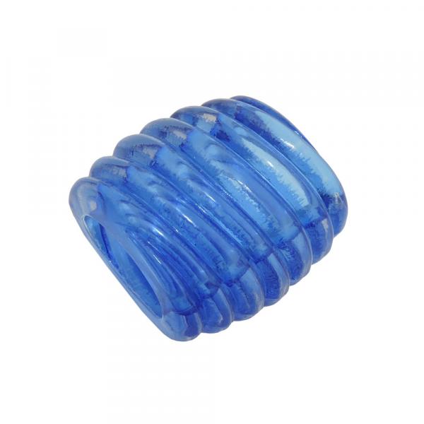 Tuchring 35x34x23mm Spirale Kunststoff blau-transparent glänzend