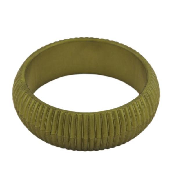 Armreif 85x26mm oliv-grün Rillenstruktur Kunststoff Armreif 85x26mm oliv-grün Rillenstruktur Kunststoff