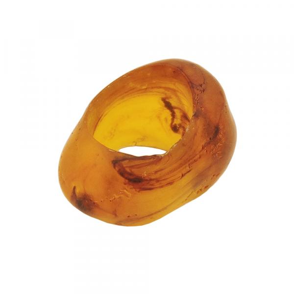 Tuchring 33x25mm Kunststoff Ringperle unrund 17mm-Loch bernstein-marmoriert matt Tuchring 33x25mm Kunststoff Ringperle unrund 17mm-Loch bernstein-marmoriert matt