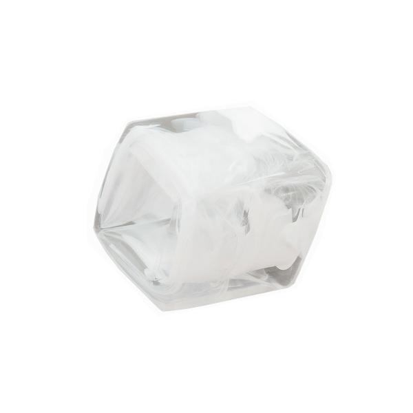 Tuchring 45x36x18mm Sechseck weiß-transparent glänzend Kunststoff Tuchring 45x36x18mm Sechseck weiß-transparent glänzend Kunststoff