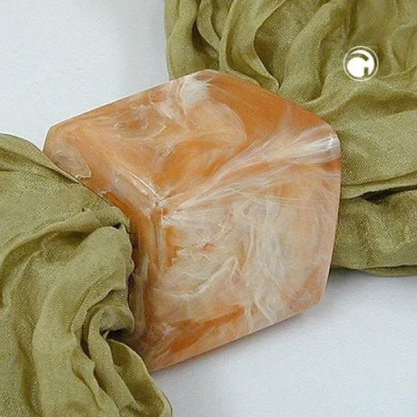 Tuchring 45x36x18mm Sechseck beige-marmoriert glänzend Kunststoff Tuchring 45x36x18mm Sechseck beige-marmoriert glänzend Kunststoff