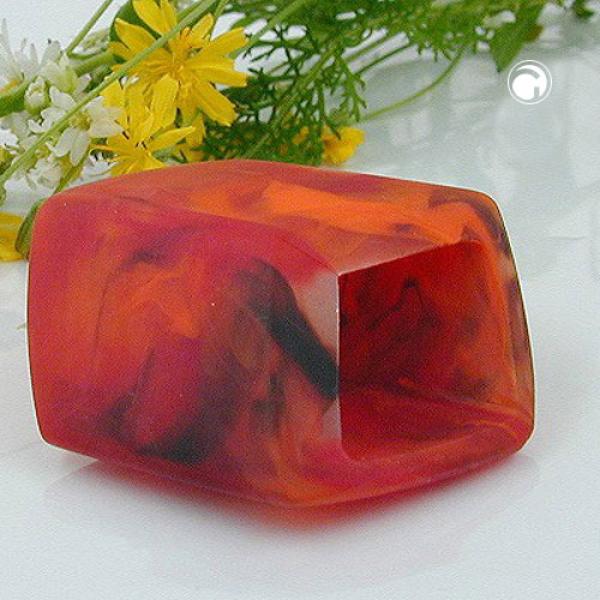 Tuchring 45x36x18mm Sechseck rot-marmoriert glänzend Kunststoff Tuchring 45x36x18mm Sechseck rot-marmoriert glänzend Kunststoff