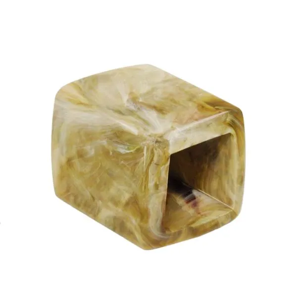 Tuchring 45x36x18mm Sechseck grün-weiß-marmoriert glänzend Kunststoff Tuchring 45x36x18mm Sechseck grün-weiß-marmoriert glänzend Kunststoff