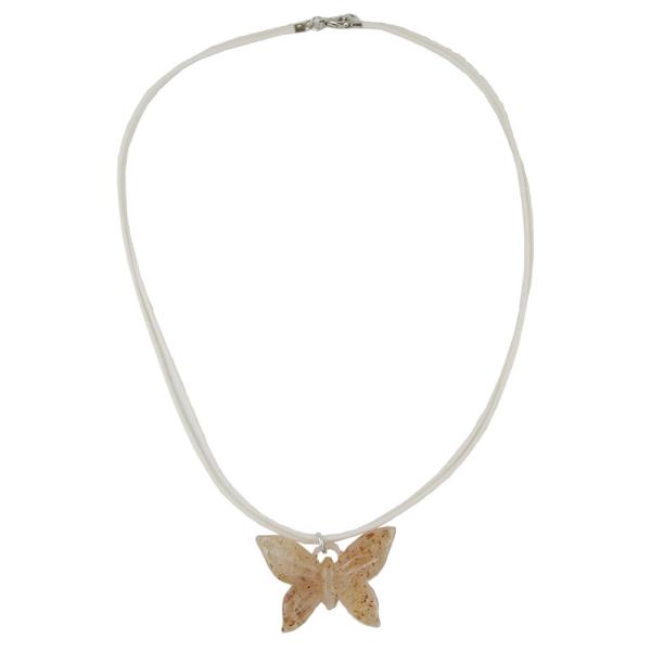 Kette, Schmetterling zimt-weiß