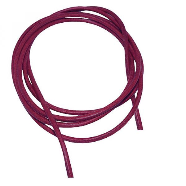 Lederband Rundschnur Rindleder 2mm fuchsia beere gefärbt ca. 1m Lederband Rundschnur Rindleder 2mm fuchsia beere gefärbt ca. 1m