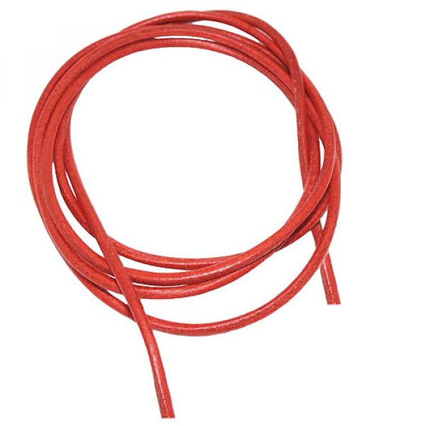 Lederband Rundschnur Rindleder 2mm orange gefärbt ca. 1m