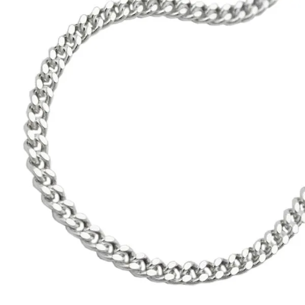 Kette 3mm Flachpanzerkette diamantiert Silber 925 70cm Kette 3mm Flachpanzerkette diamantiert Silber 925 70cm