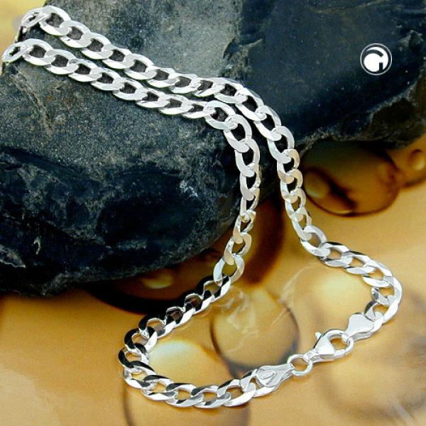 Kette 67mm flache Panzerkette Silber 925 50cm