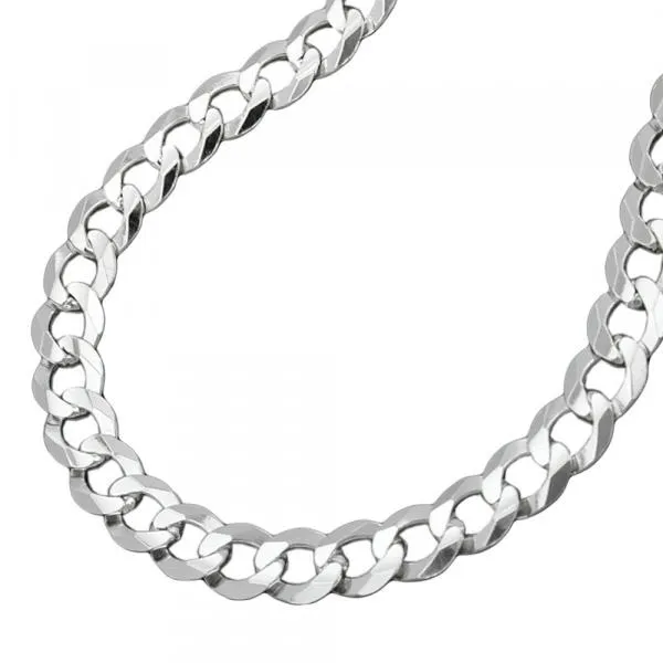 Kette 45mm flache Panzerkette Silber 925 50cm Kette 45mm flache Panzerkette Silber 925 50cm