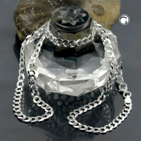 Kette 45mm flache Panzerkette Silber 925 55cm