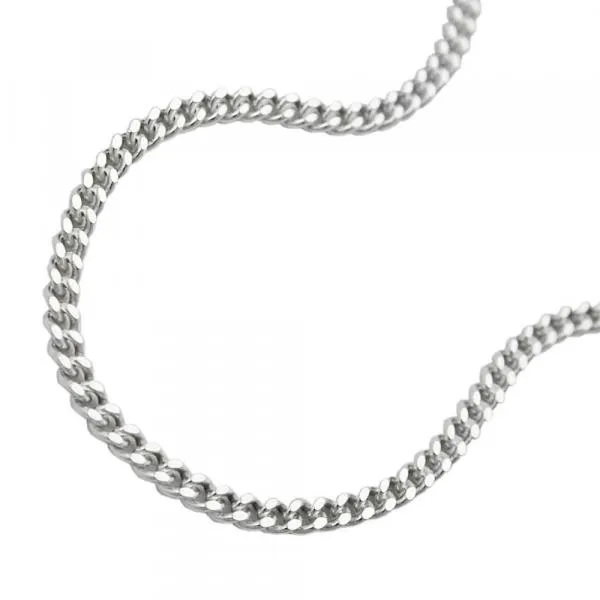Kette 17mm Flachpanzerkette 2x diamantiert Silber 925 60cm