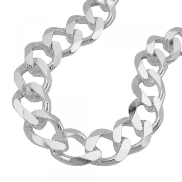 Armband 11x3mm Weitpanzer Silber 925 21cm