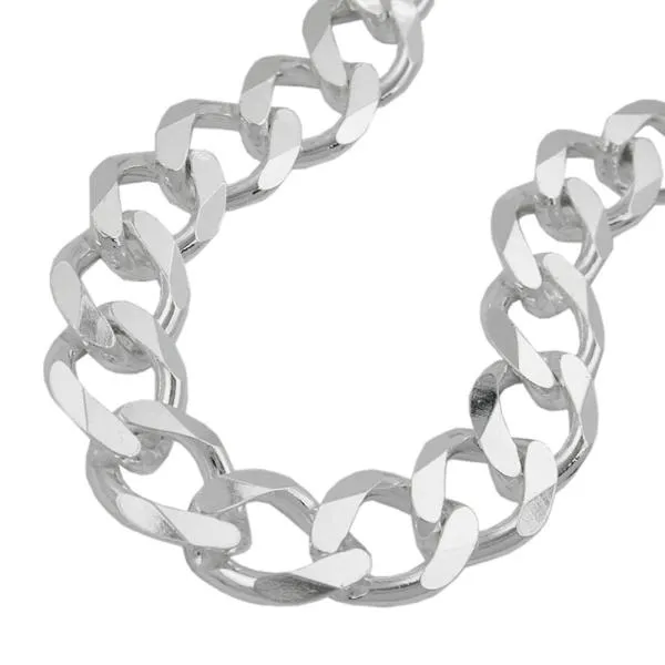 Armband 11x3mm Weitpanzer Silber 925 23cm